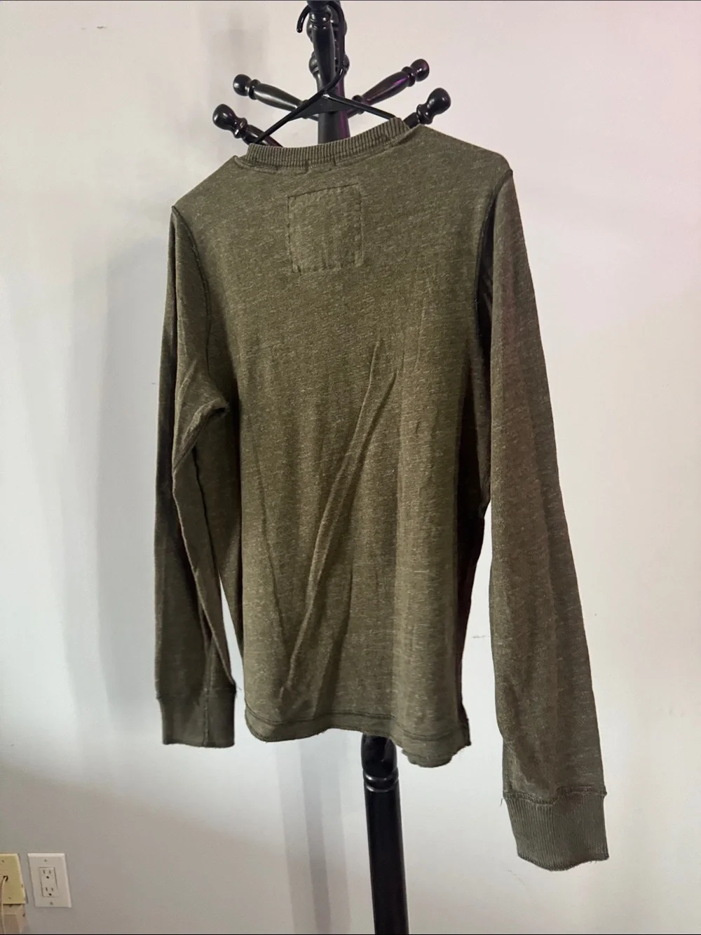 Abercrombie & Fitch Olive Green V-Neck Pullover